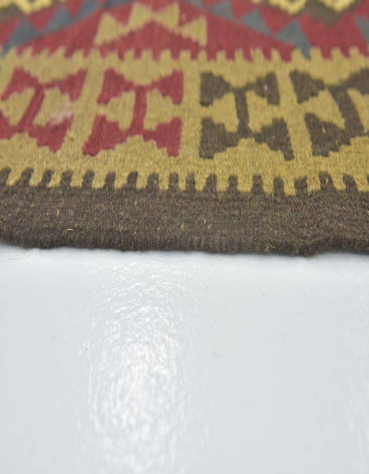 Detail image of  5' 4 x 8' 6  Hand Woven Kilim Maymana Wool Rug