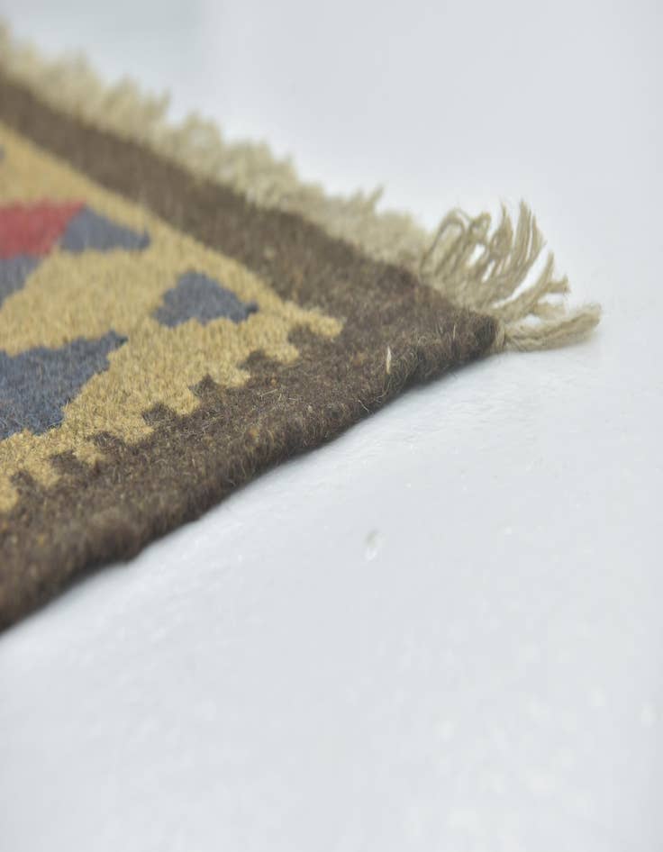 Detail image of  5' 3 x 8' 4  Hand Woven Kilim Maymana Wool Rug