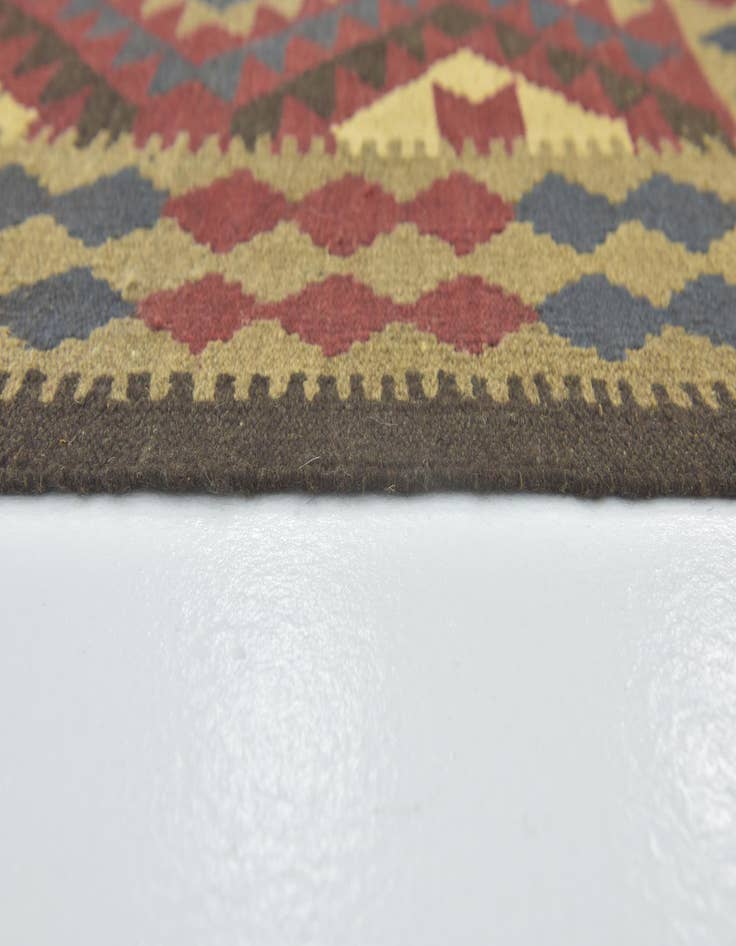 Detail image of  5' 3 x 8' 4  Hand Woven Kilim Maymana Wool Rug