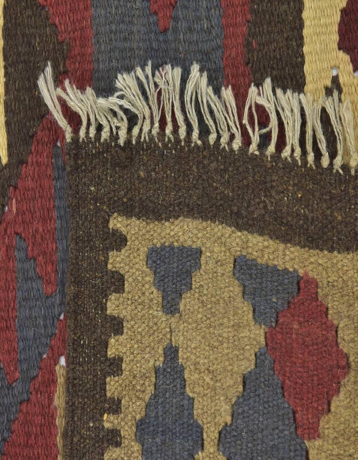 Detail image of  5' 3 x 8' 4  Hand Woven Kilim Maymana Wool Rug
