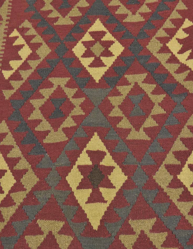 Detail image of  5' x 8' 6  Hand Woven Kilim Maymana Wool Rug