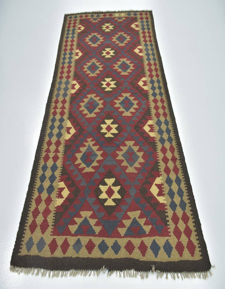 Detail image of  5' 3 x 8' 5  Hand Woven Kilim Maymana Wool Rug