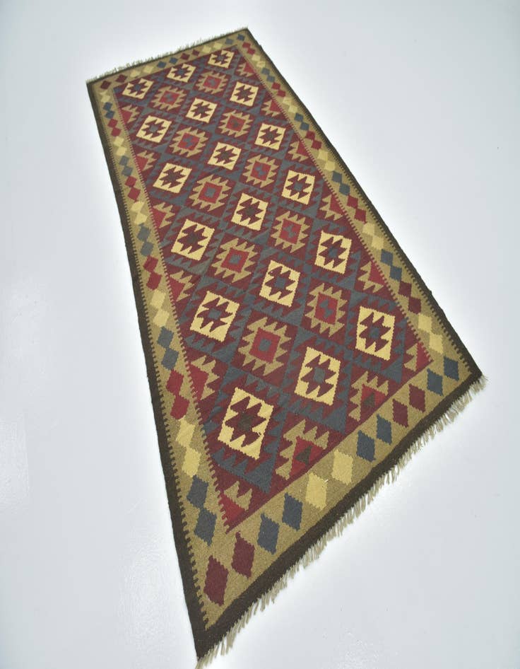 Detail image of  5' x 8' 3  Hand Woven Kilim Maymana Wool Rug