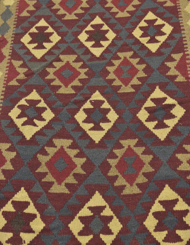 Detail image of  5' x 8' 3  Hand Woven Kilim Maymana Wool Rug