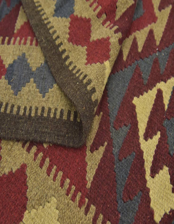 Detail image of  5' x 8' 3  Hand Woven Kilim Maymana Wool Rug
