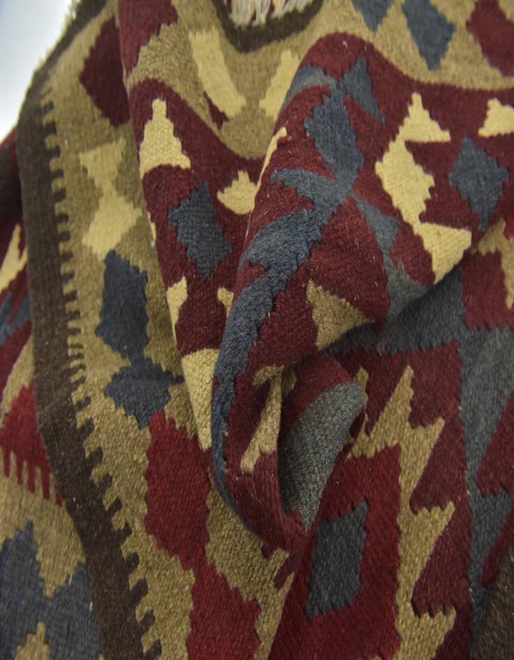 Detail image of  5' x 8' 3  Hand Woven Kilim Maymana Wool Rug