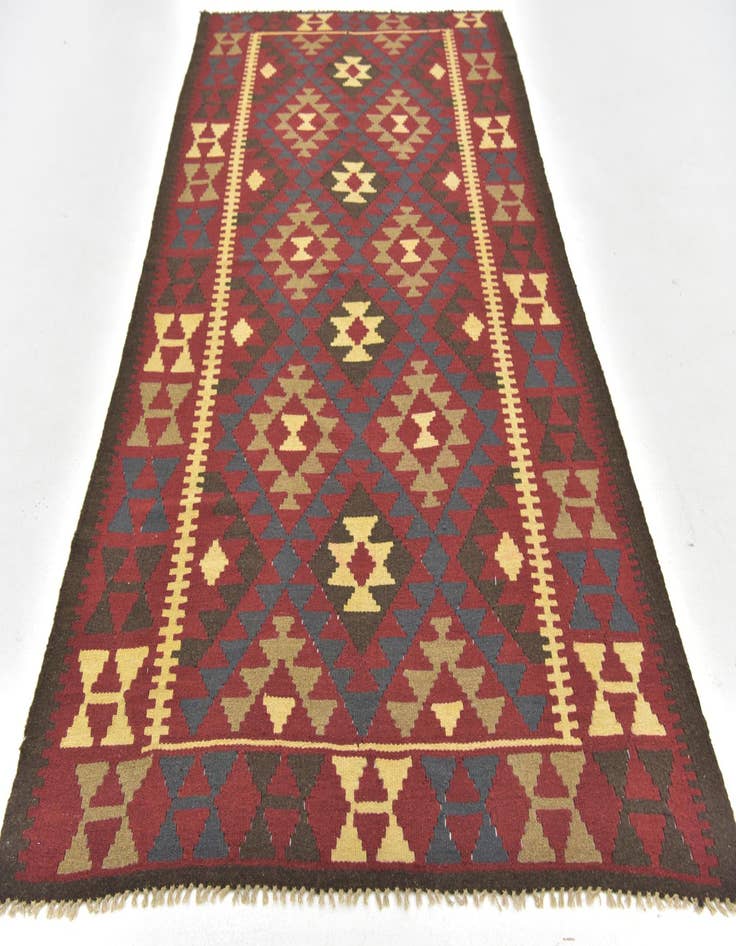 Detail image of  5' x 8' 2  Hand Woven Kilim Maymana Wool Rug