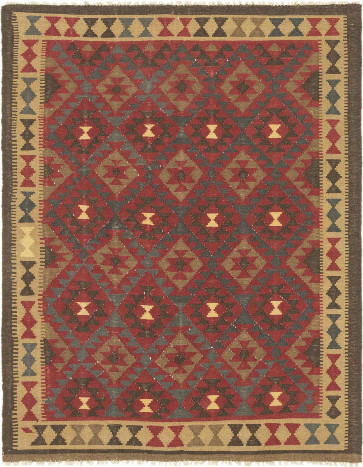 Primary image  5' 2 x 8' 2  Hand Woven Kilim Maymana Wool Rug