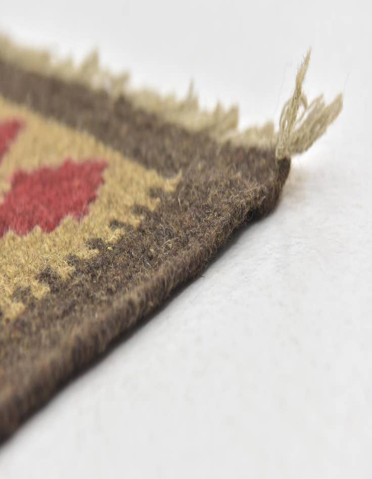 Detail image of  5' 2 x 8' 4  Hand Woven Kilim Maymana Wool Rug