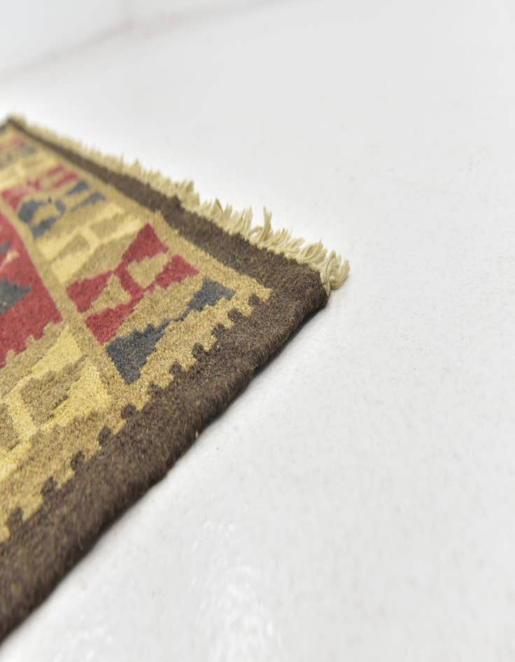 Detail image of  5' 1 x 8'  Hand Woven Kilim Maymana Wool Rug