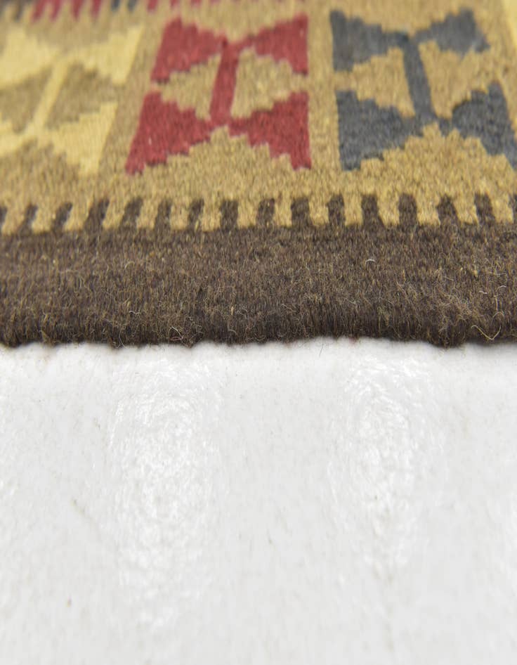 Detail image of  5' 1 x 8'  Hand Woven Kilim Maymana Wool Rug