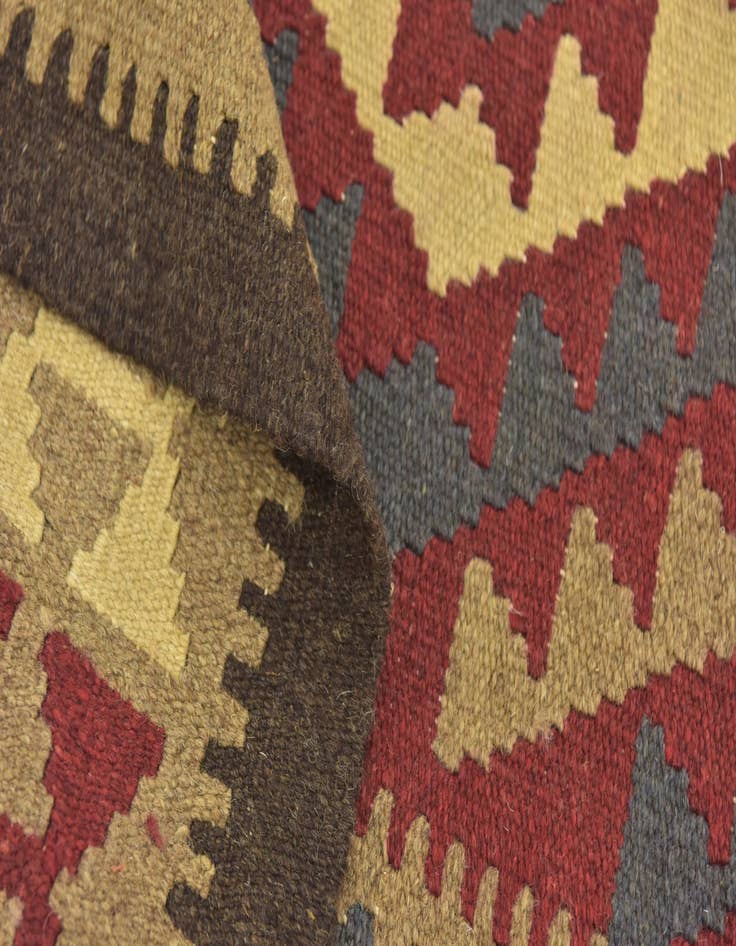 Detail image of  5' 1 x 8'  Hand Woven Kilim Maymana Wool Rug