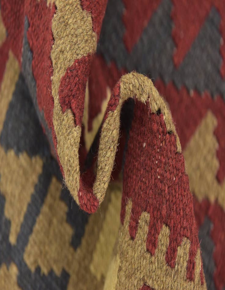 Detail image of  5' 1 x 8'  Hand Woven Kilim Maymana Wool Rug