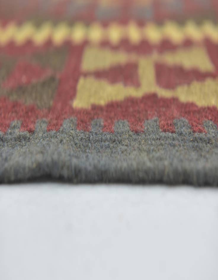 Detail image of  5' 2 x 8' 4  Hand Woven Kilim Maymana Wool Rug