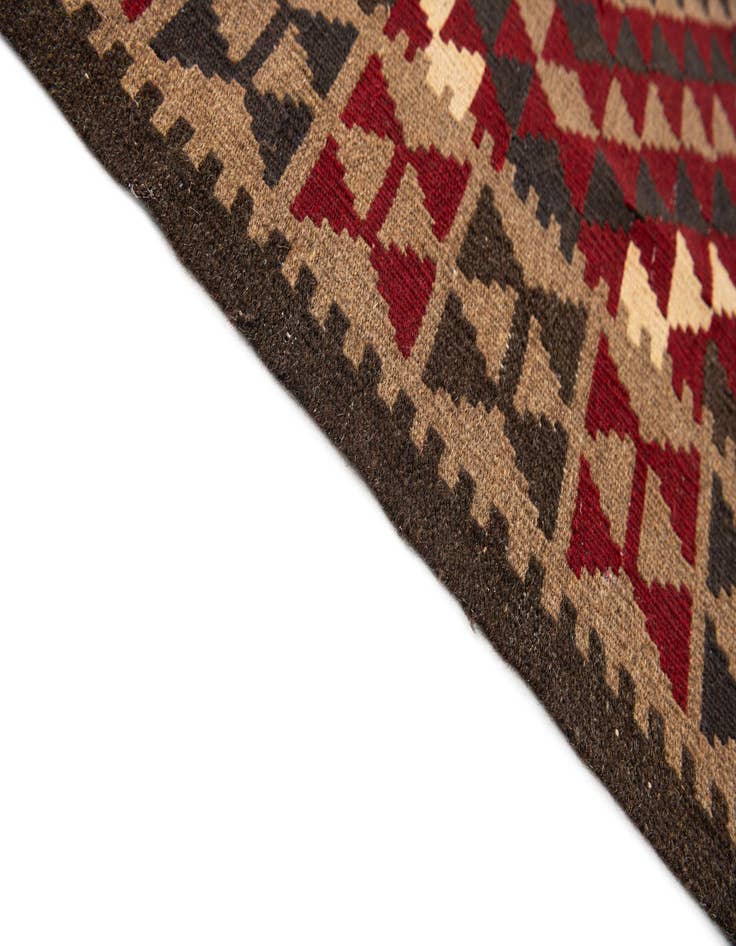 Detail image of  7' x 10'  Hand Woven Kilim Maymana Wool Rug