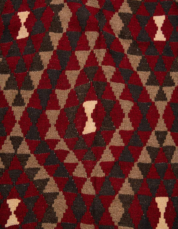 Detail image of  7' x 10'  Hand Woven Kilim Maymana Wool Rug