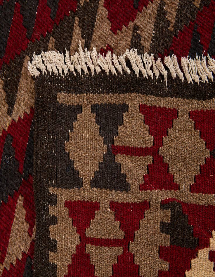 Detail image of  7' x 10'  Hand Woven Kilim Maymana Wool Rug