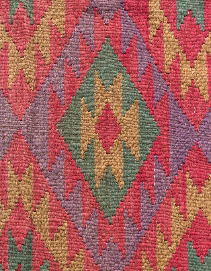Detail image of  4' 9 x 8' 4  Hand Woven Kilim Maymana Wool Rug