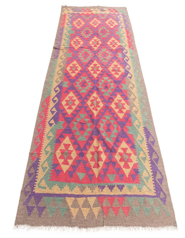 Detail image of  4' 9 x 8' 8  Hand Woven Kilim Maymana Wool Rug