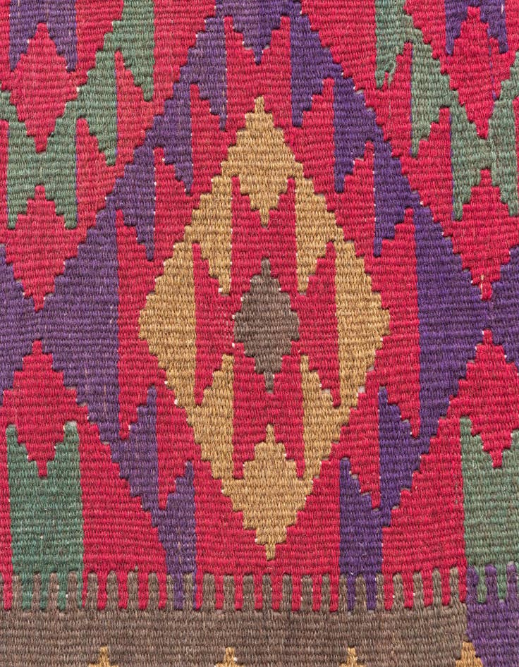 Detail image of  4' 9 x 8' 8  Hand Woven Kilim Maymana Wool Rug