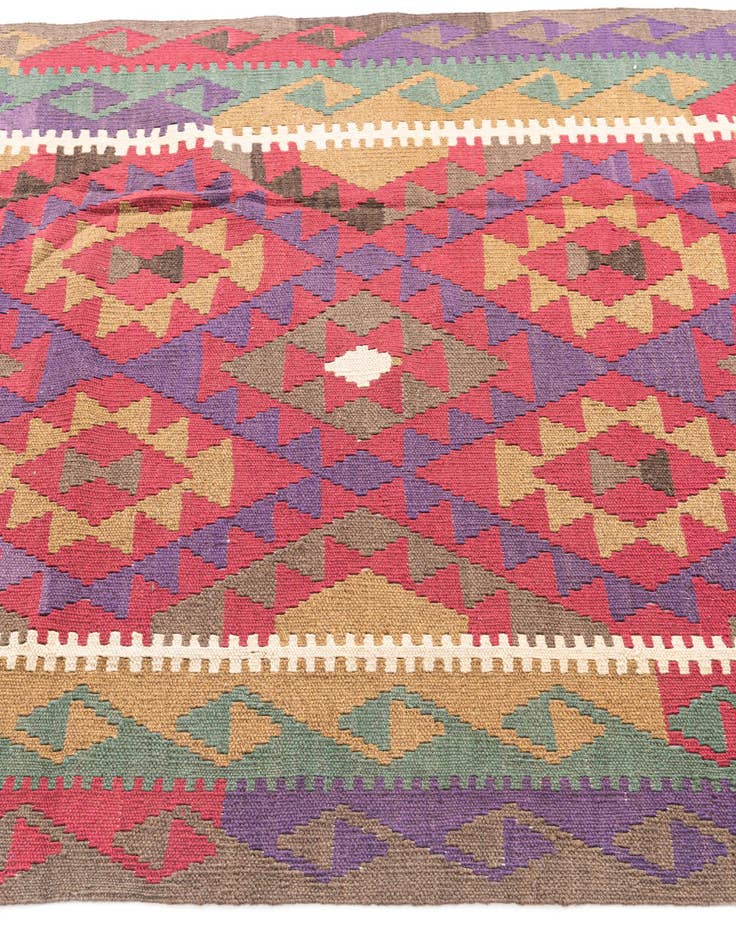Detail image of  5' 1 x 8'  Hand Woven Kilim Maymana Wool Rug