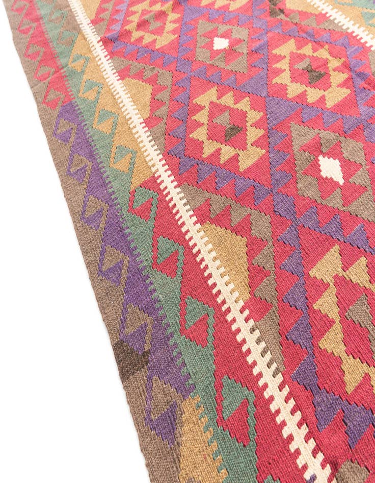 Detail image of  5' 1 x 8'  Hand Woven Kilim Maymana Wool Rug