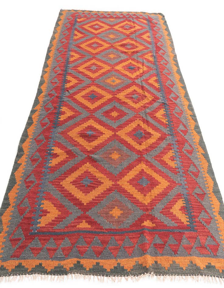 Detail image of  4' 10 x 7' 7  Hand Woven Kilim Maymana Wool Rug