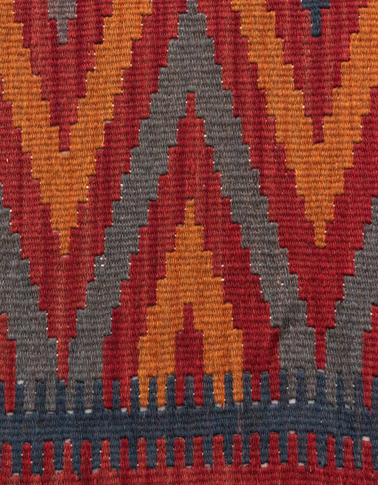Detail image of  4' 10 x 7' 7  Hand Woven Kilim Maymana Wool Rug