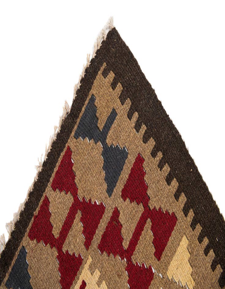 Detail image of  5' 2 x 8'  Hand Woven Kilim Maymana Wool Rug