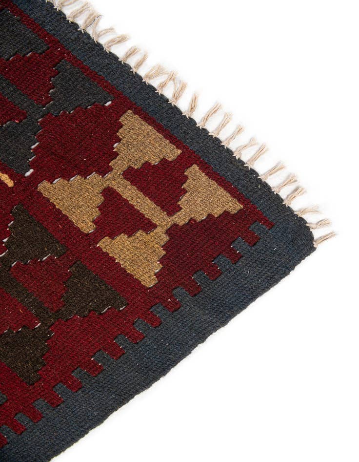 Detail image of  5' 2 x 8' 2  Hand Woven Kilim Maymana Wool Rug