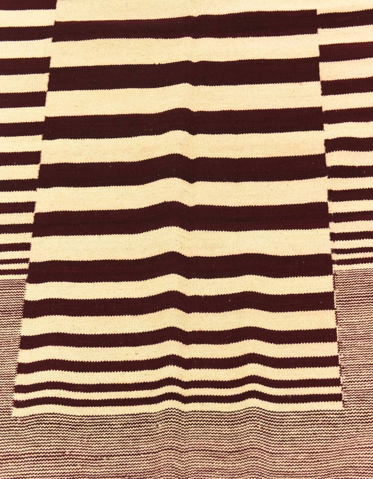 Detail image of  4' 3 x 5' 10  Hand Woven Kilim Modern Wool Rug