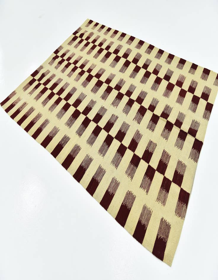 Detail image of  6' 2 x 7' 10  Hand Woven Kilim Modern Wool Rug