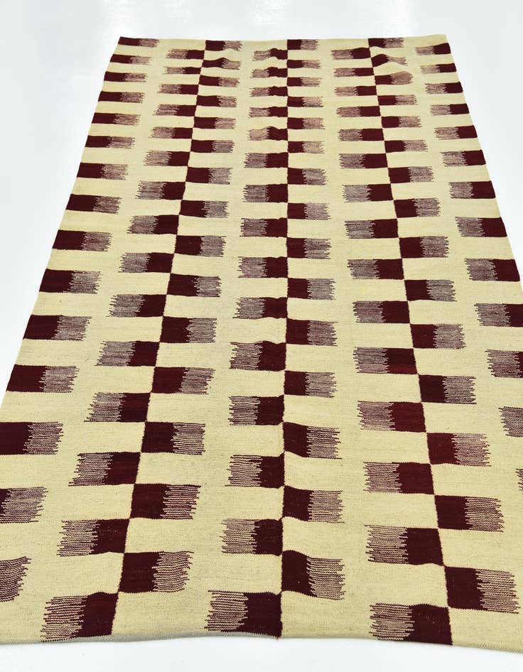 Detail image of  6' 2 x 7' 10  Hand Woven Kilim Modern Wool Rug