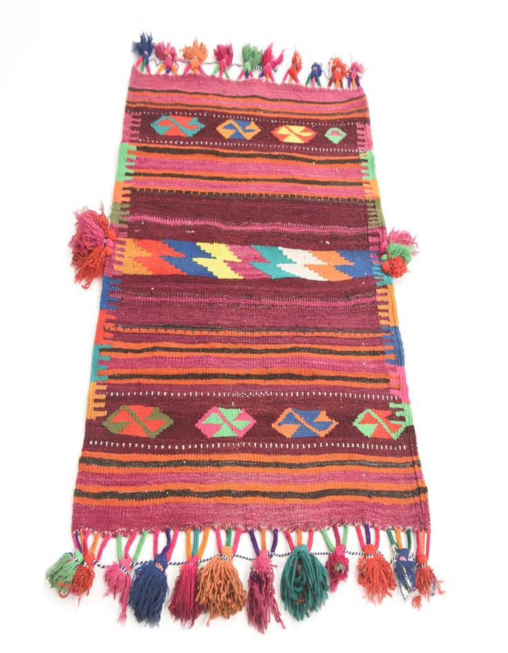 Detail image of  2' 9 x 3' 5  Hand Woven Kilim Modern Wool Rug