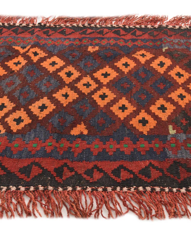 Detail image of  3' 1 x 4' 1  Hand Woven Kilim Modern Wool Rug
