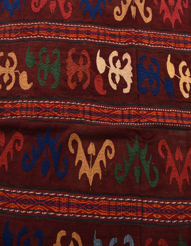 Detail image of  3' 5 x 6' 9  Hand Woven Kilim Modern Wool Rug