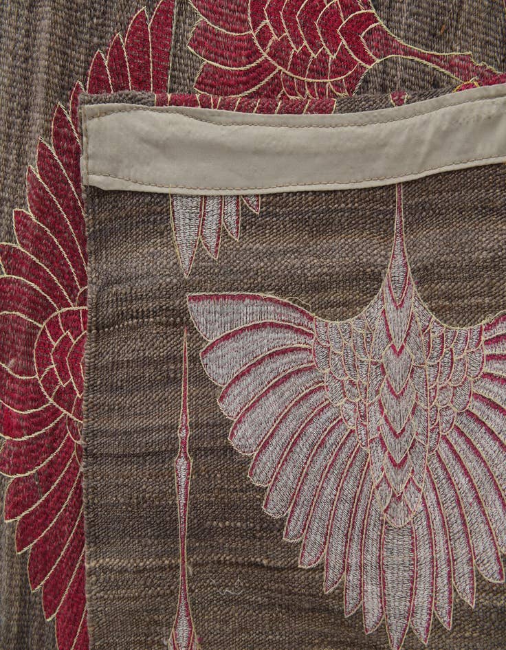 Detail image of  6' 10 x 9' 6  Hand Woven Kilim Modern Wool Rug