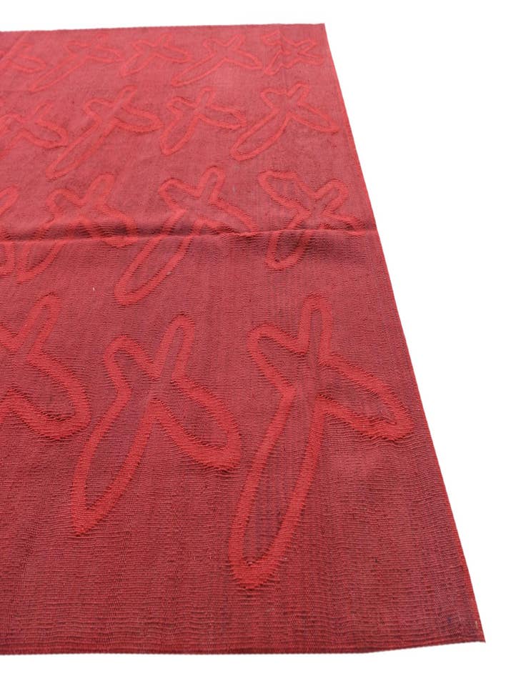 Detail image of  5' 10 x 7' 9  Hand Woven Kilim Modern Wool Rug