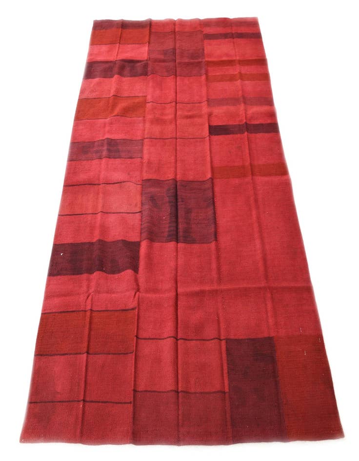 Detail image of  4' 7 x 6' 3  Hand Woven Kilim Modern Wool Rug