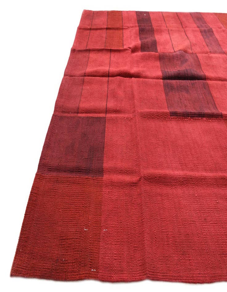 Detail image of  4' 7 x 6' 3  Hand Woven Kilim Modern Wool Rug