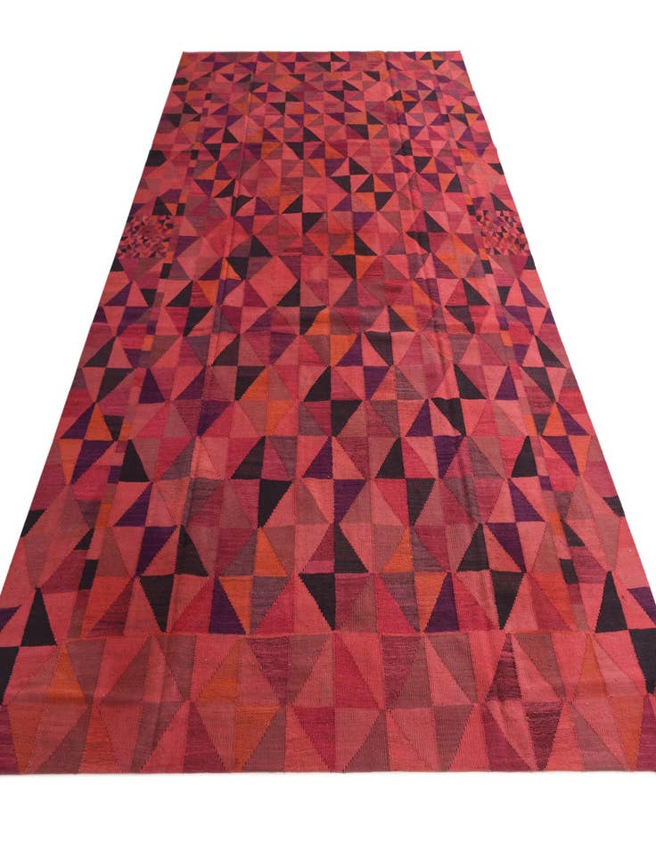 Detail image of  8' 2 x 11' 6  Hand Woven Kilim Modern Wool Rug