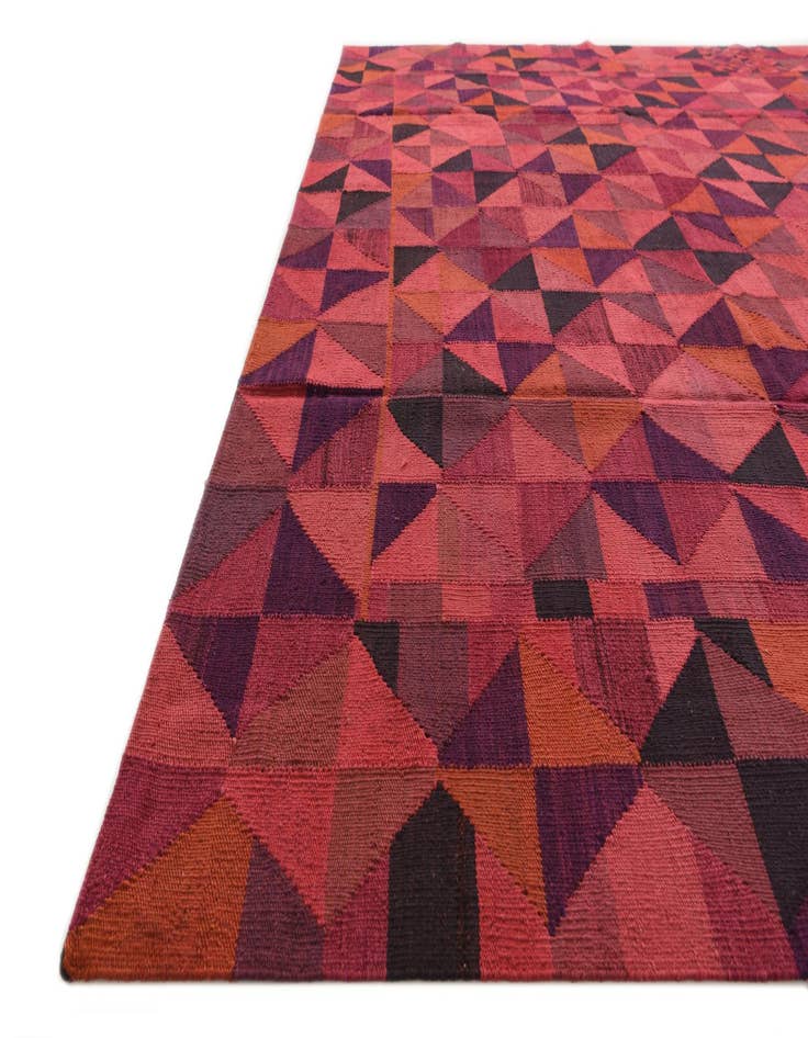 Detail image of  8' 2 x 11' 6  Hand Woven Kilim Modern Wool Rug