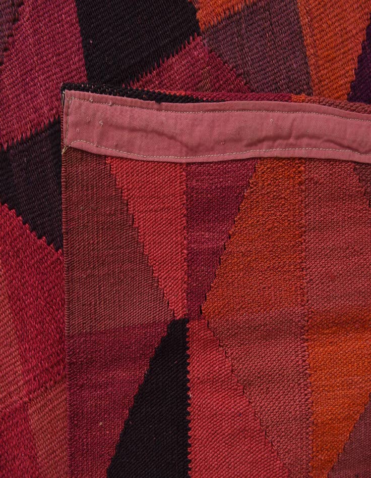 Detail image of  8' 2 x 11' 6  Hand Woven Kilim Modern Wool Rug