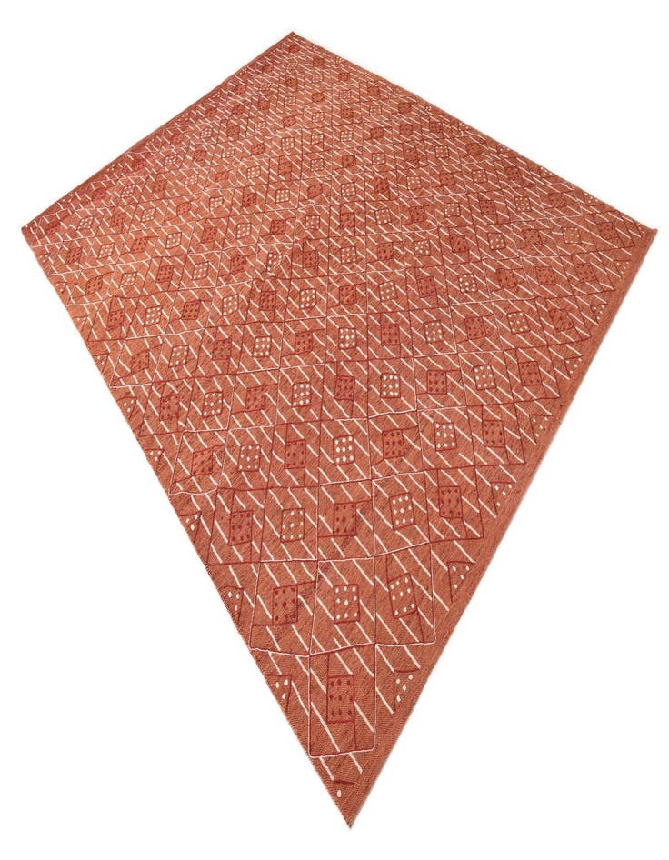 Detail image of  7' 10 x 10' 2  Hand Woven Kilim Modern Rug