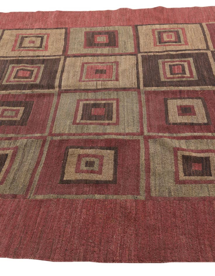 Detail image of  6' 7 x 8' 6  Hand Woven Kilim Modern Wool Rug