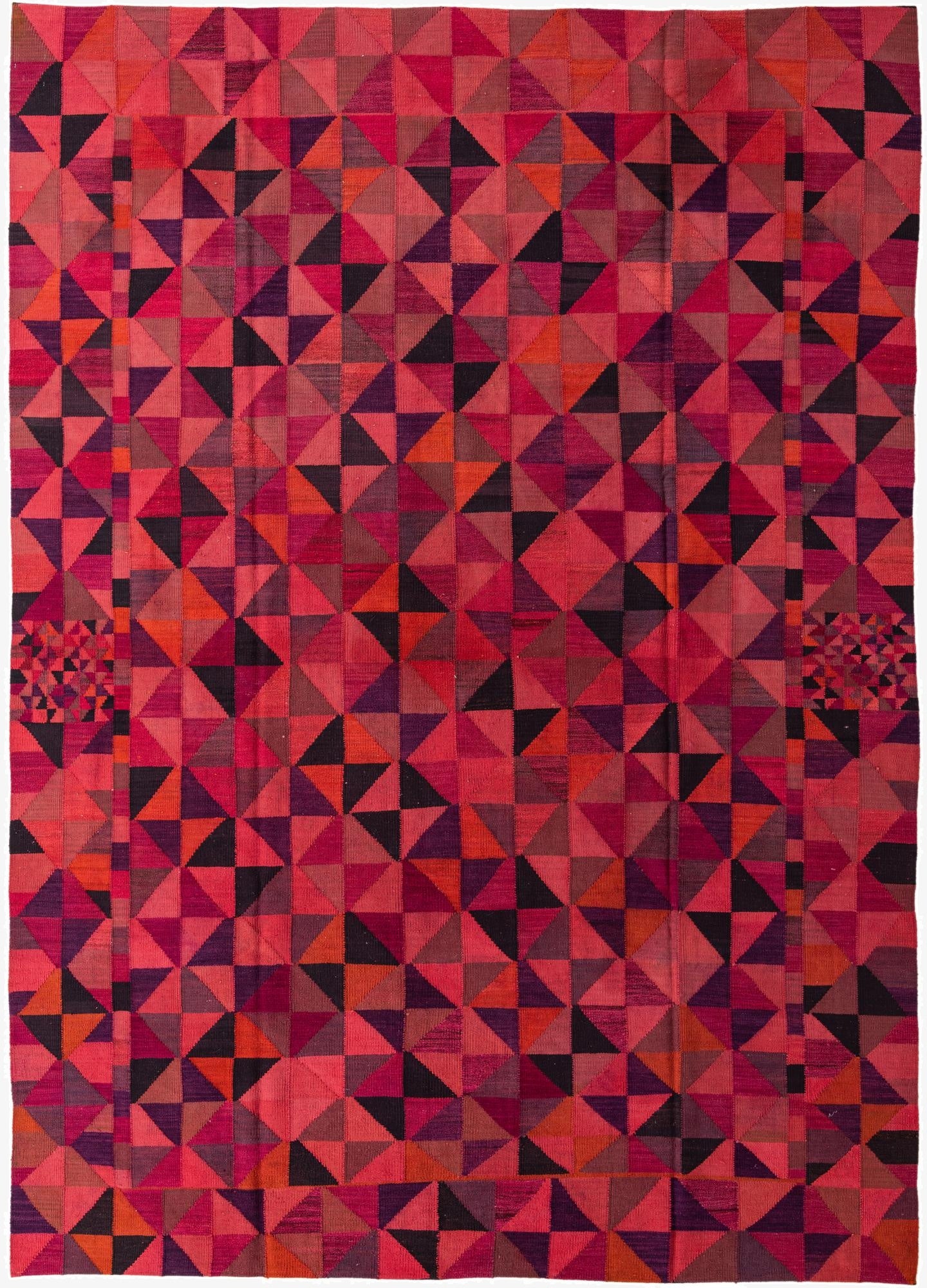  8' 2 x 11' 6  Hand Woven Kilim Modern Wool Rug