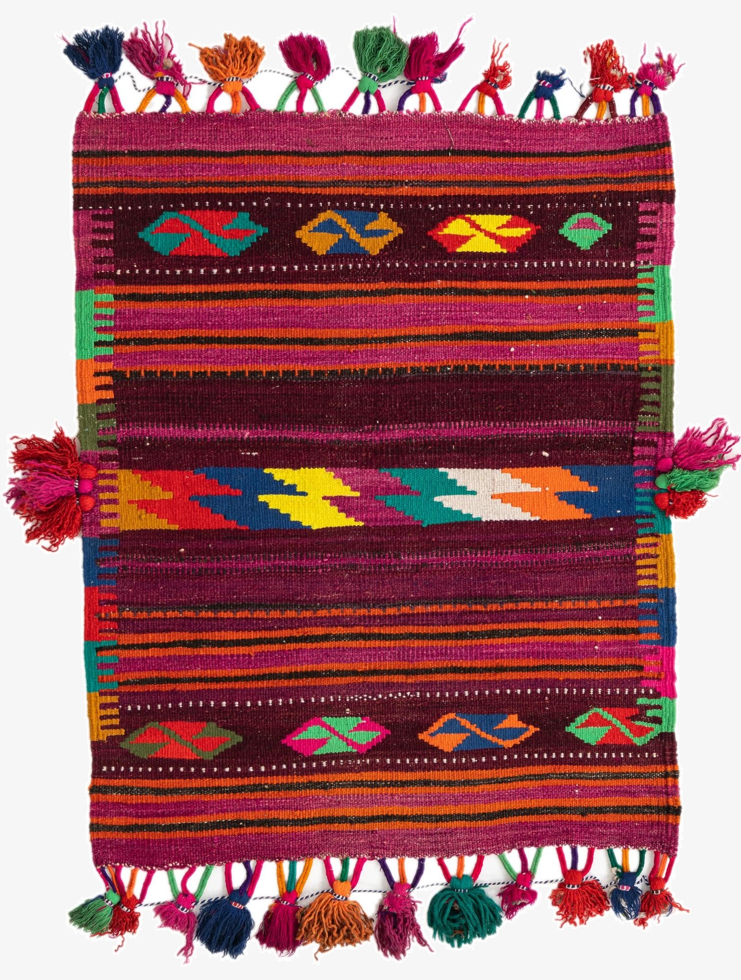  2' 9 x 3' 5  Hand Woven Kilim Modern Wool Rug