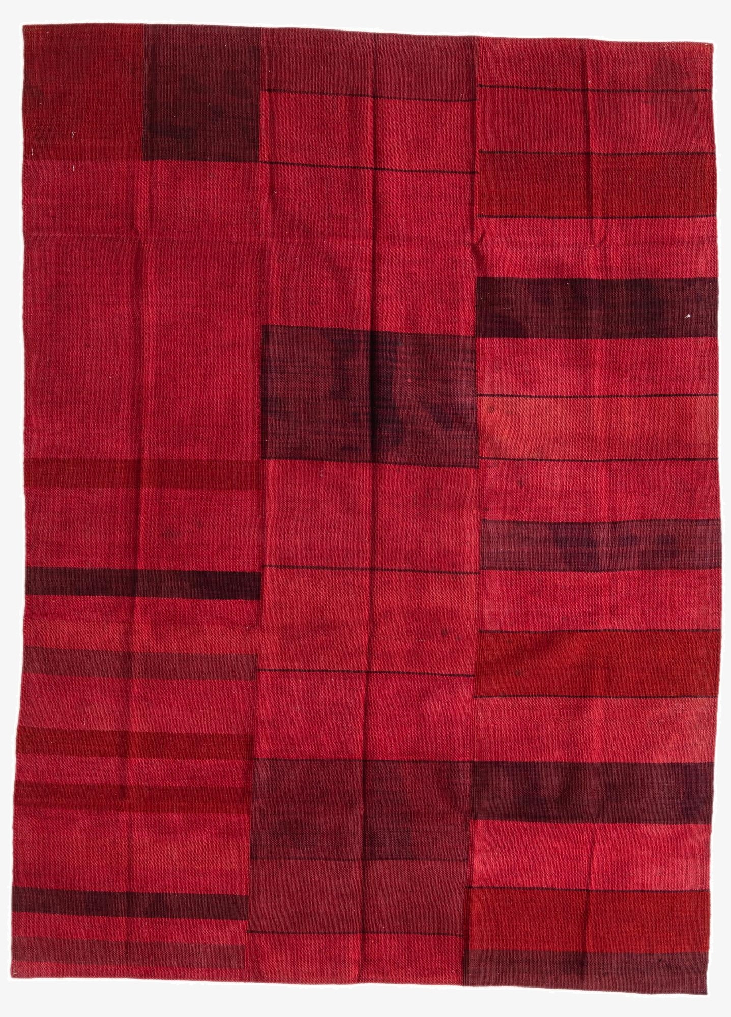  4' 7 x 6' 3  Hand Woven Kilim Modern Wool Rug