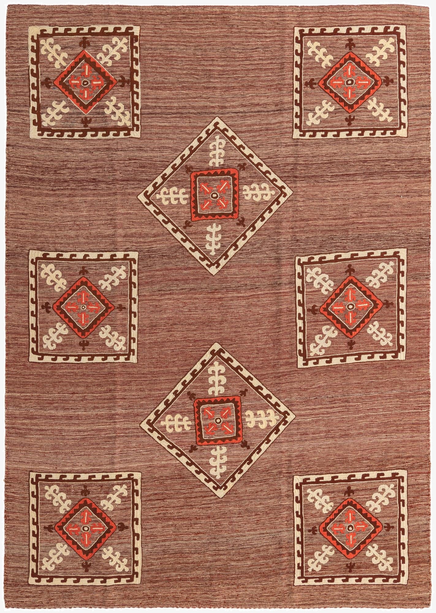  6' x 8' 5  Hand Woven Kilim Modern Rug
