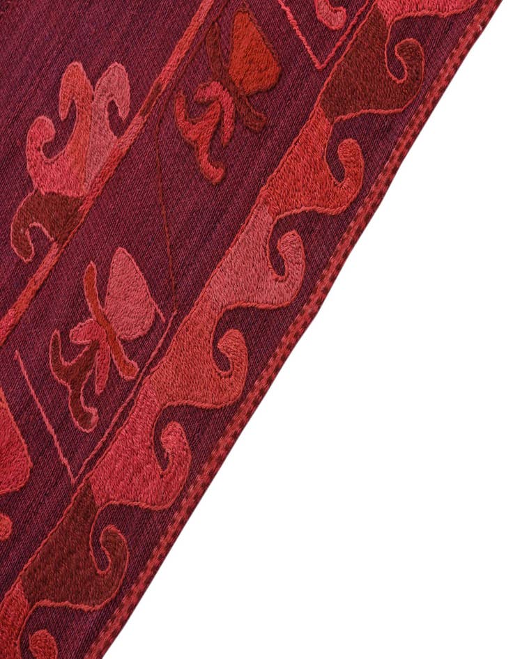 Detail image of  4' 1 x 5' 8  Hand Woven Kilim Suzani Wool Rug